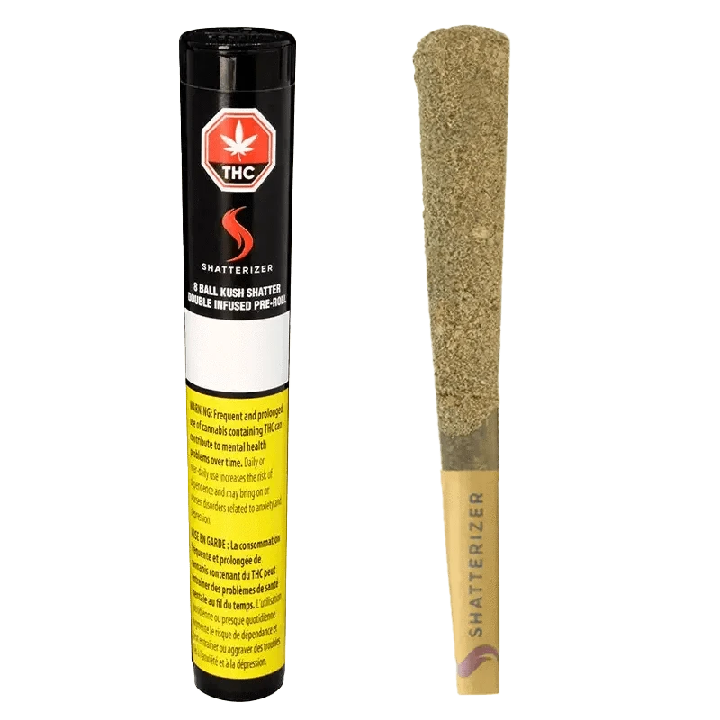 Shatterizer - 8 Ball Kush Shatter Double Infused Pre-Roll - 1x1g
